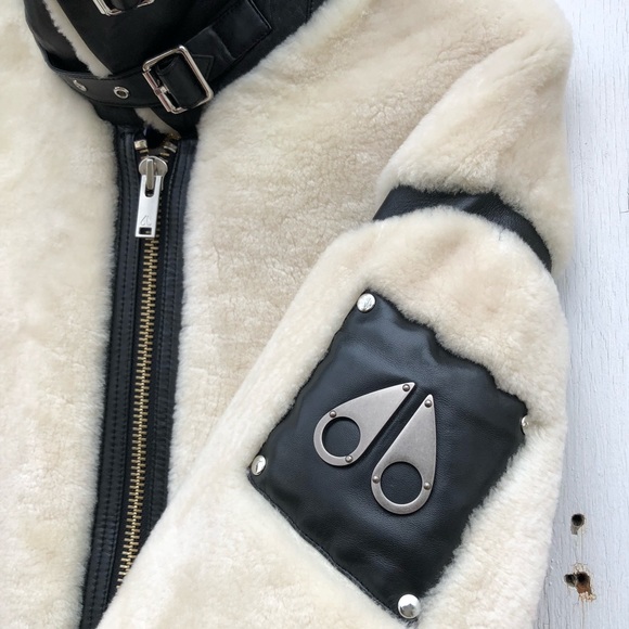 Moose Knuckles Shearling Jacket S Coat Fur NEW - Picture 4 of 14